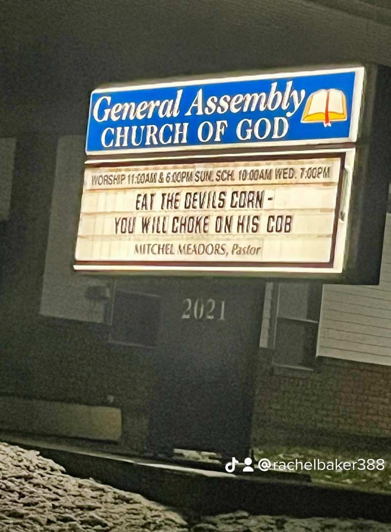 Eat the devil's corn..