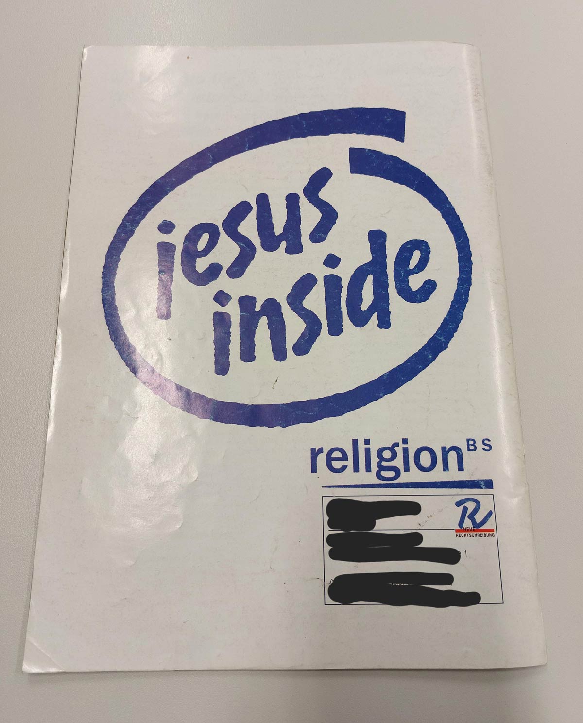 The religion book in our IT-School