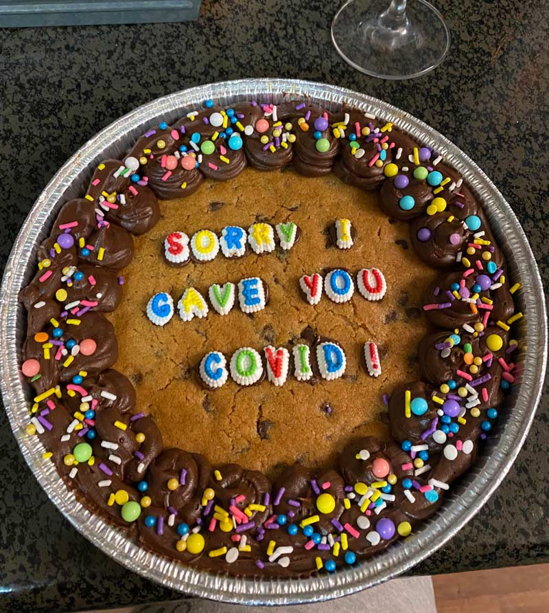 Made my work friend a cookie cake