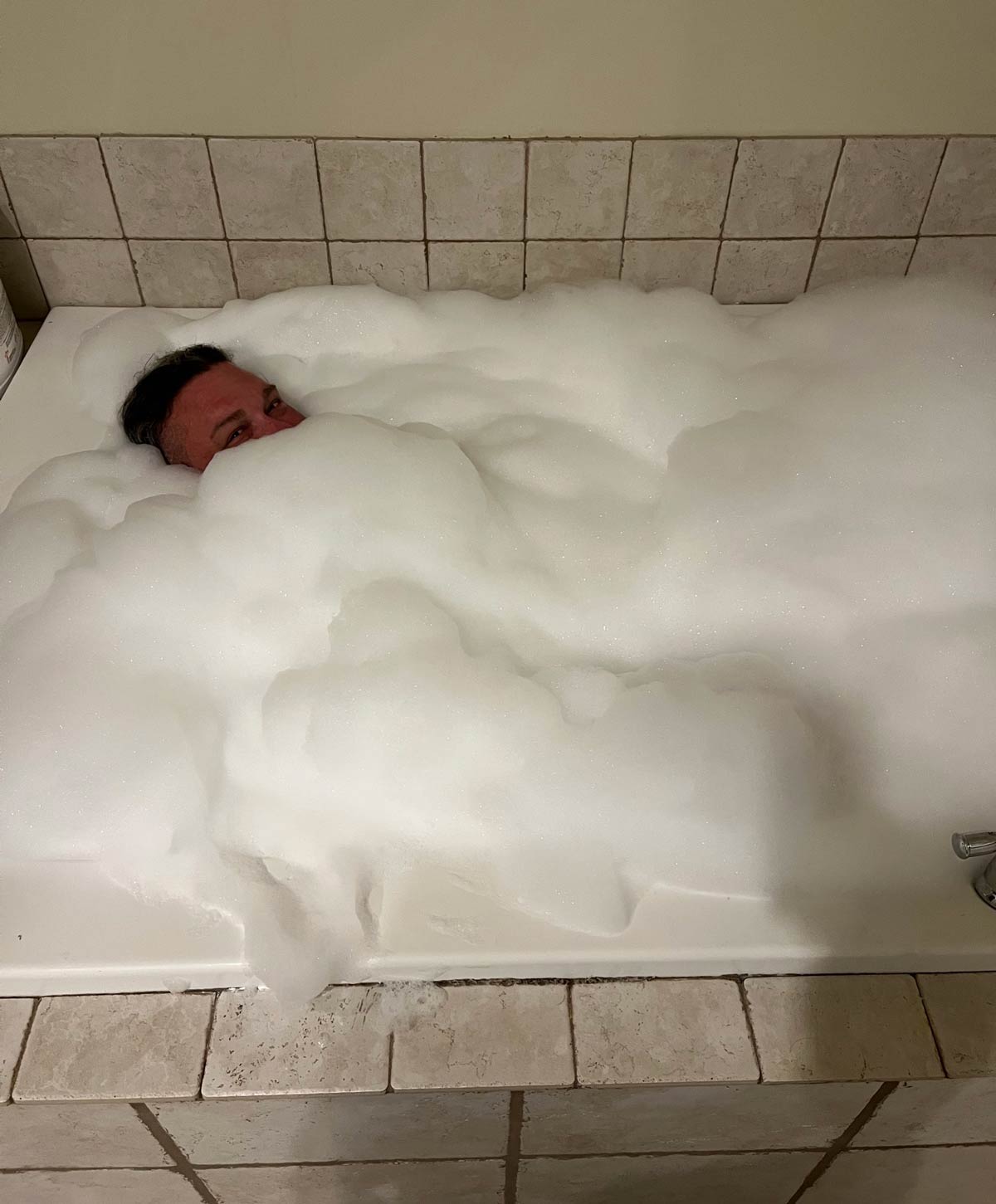 First bubble bath in nearly 35 years. I think I did something wrong?
