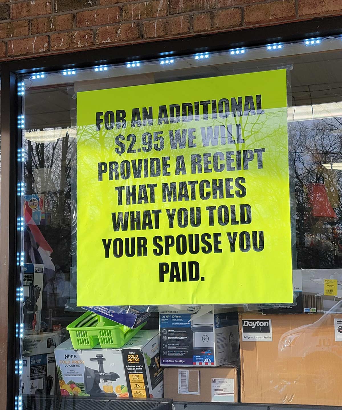 This sign at a local thrift shop