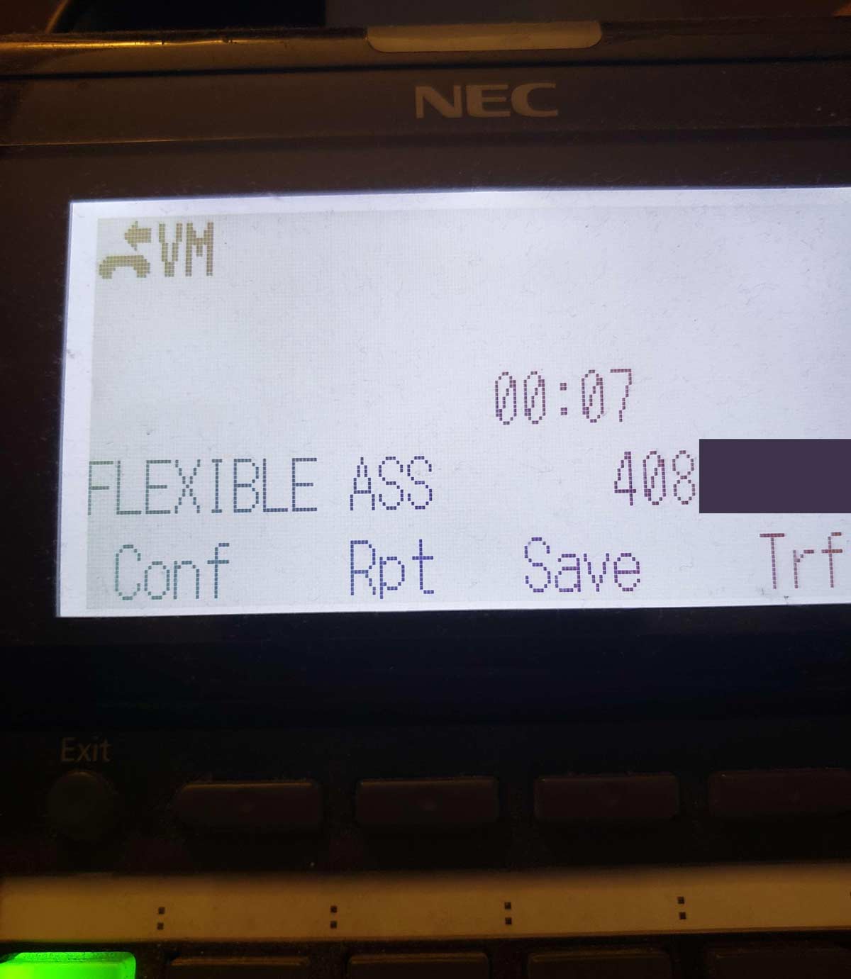 My work phone caller ID cuts off at the worst...or best spots