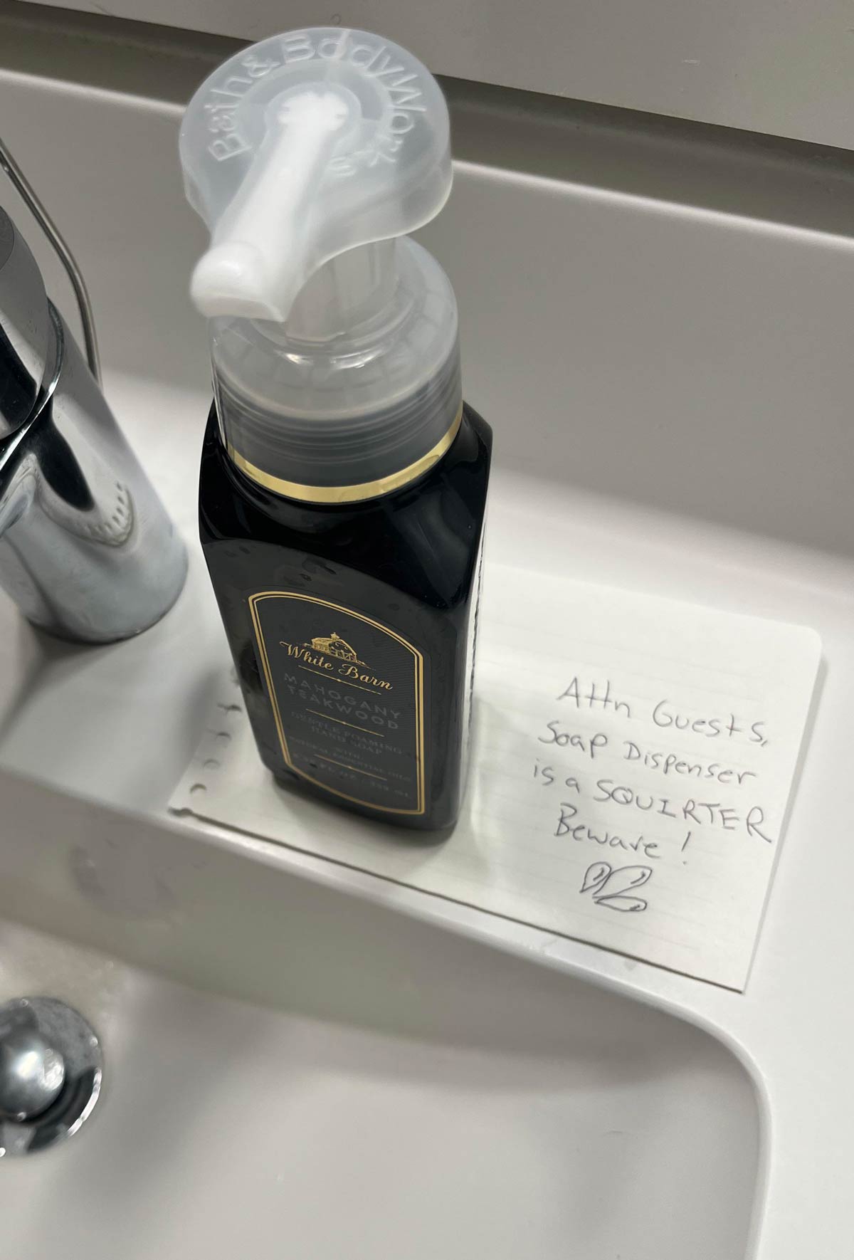 Friend’s warning about their hand soap dispenser