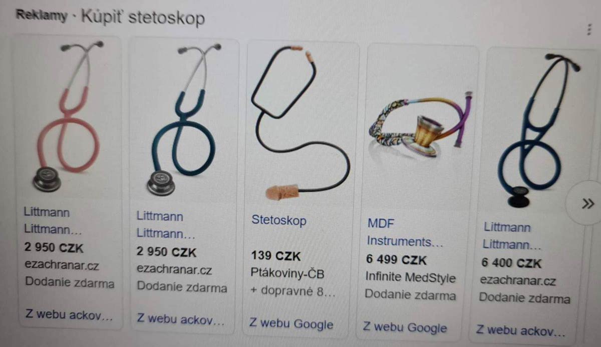 My girlfriend was looking for a stethoscope online..