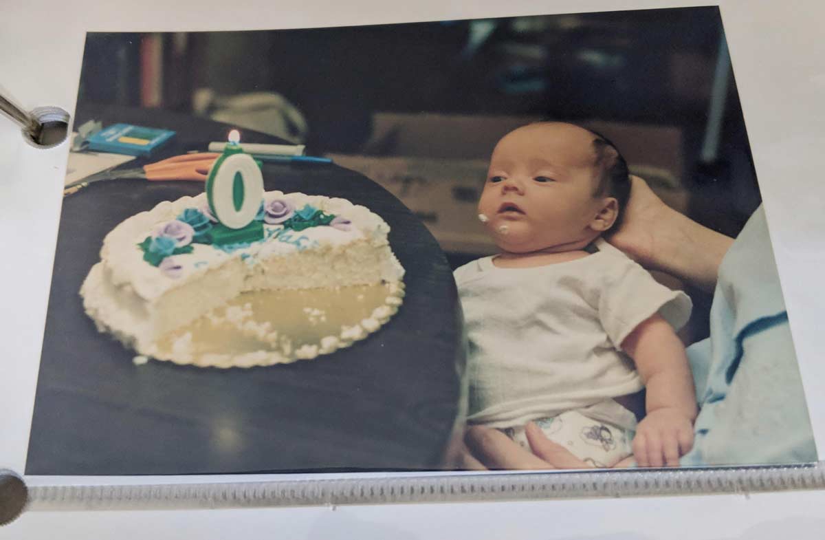 I had a 0 birthday cake