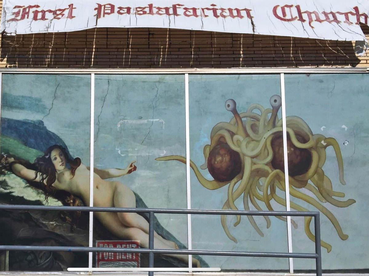 The (now defunct) Church of the Flying Spaghetti Monster in Norman, OK