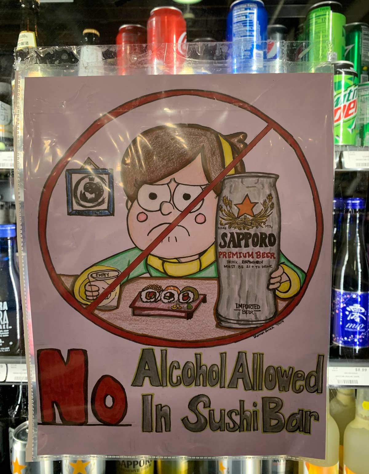 No Alcohol Allowed In Sushi Bar