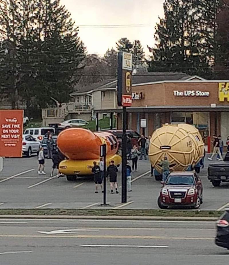I don’t know whose idea it was to bring both the NutMobile and the WienerMobile to my town at the same time, but I have some questions