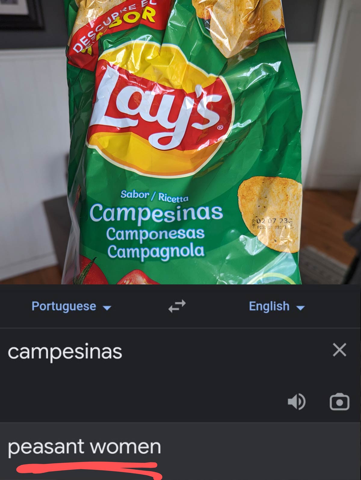 Wanted to know what flavor my Portuguese crisps are..