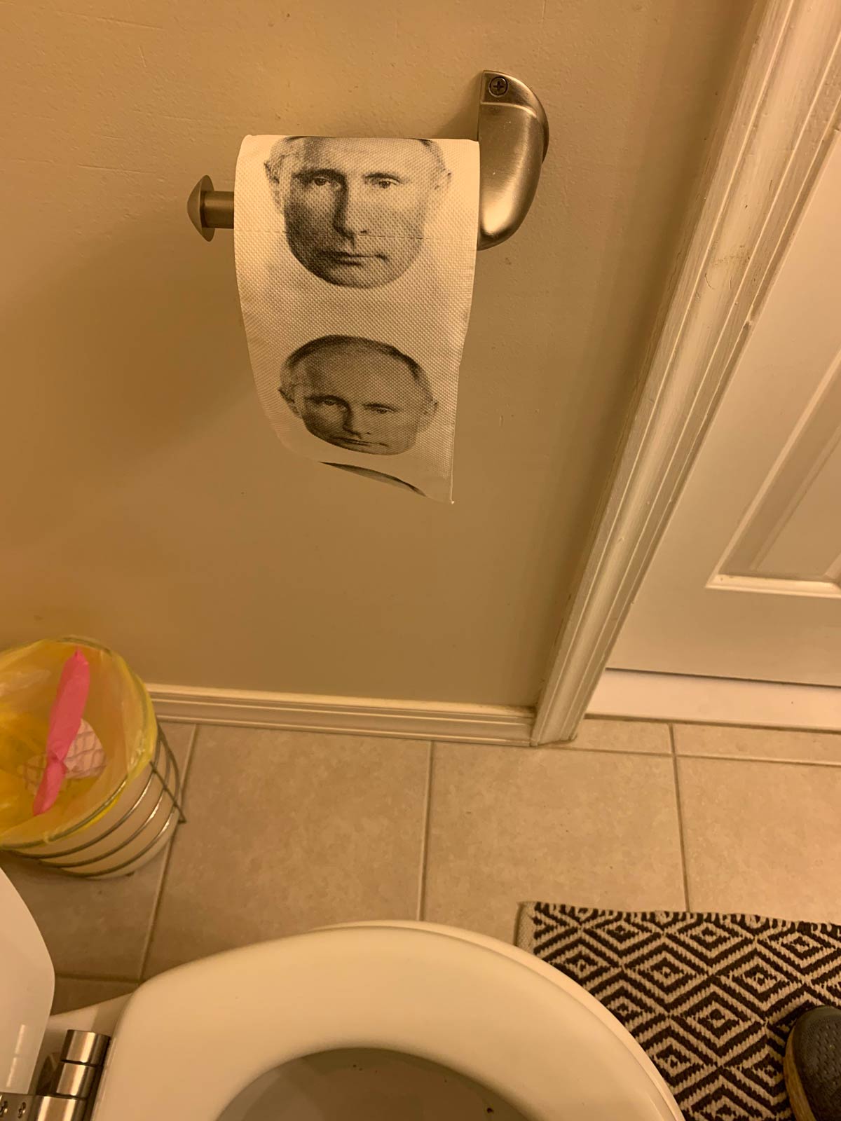 My parents have Putin toilet paper
