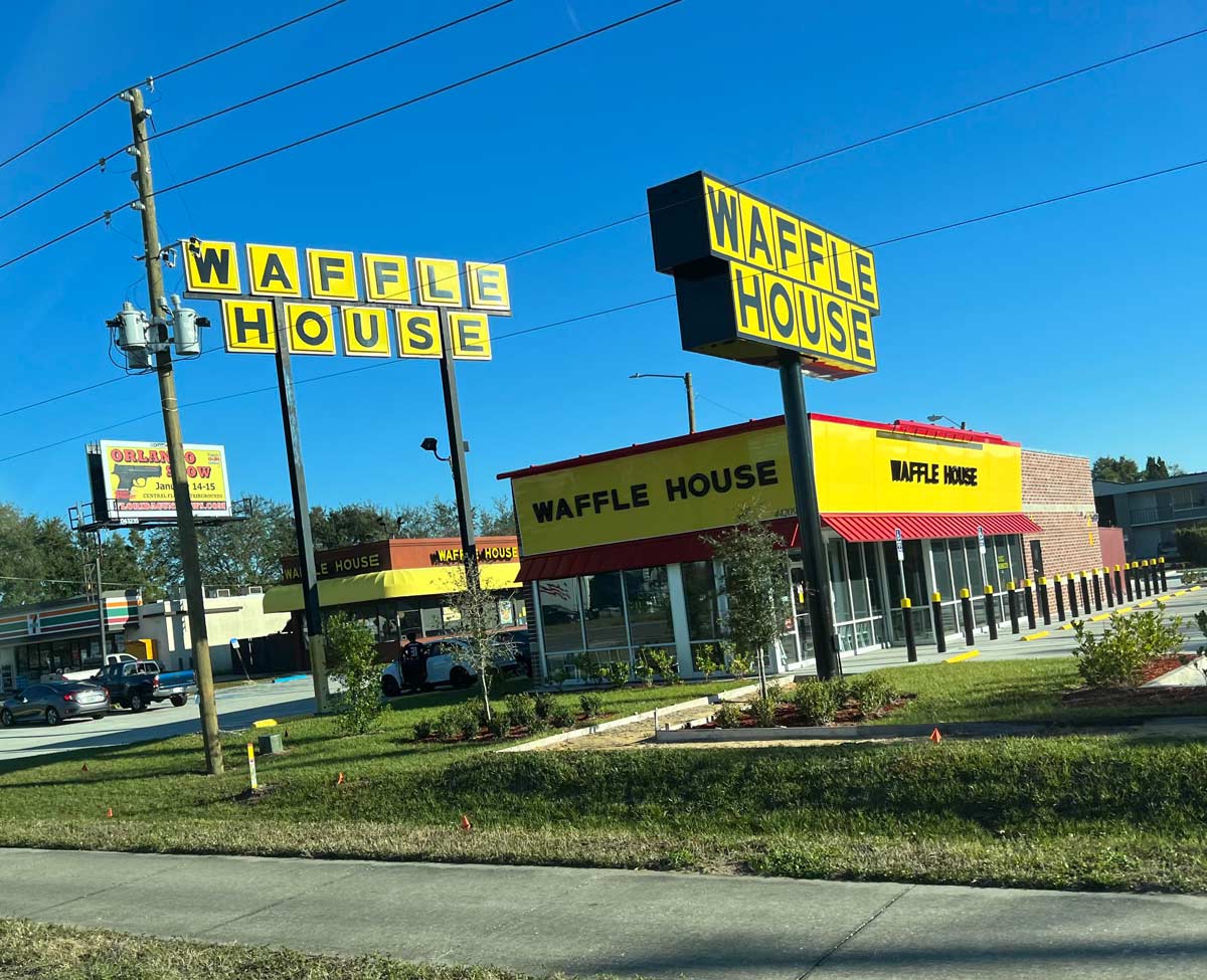 A Waffle House next to another Waffle House