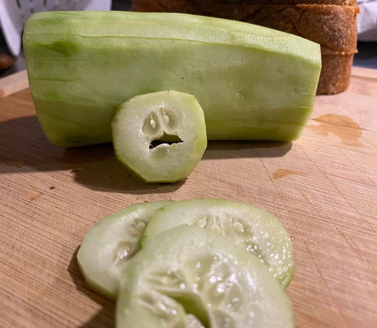 I cut up a cucumber and let me tell you I felt pretty bad about it