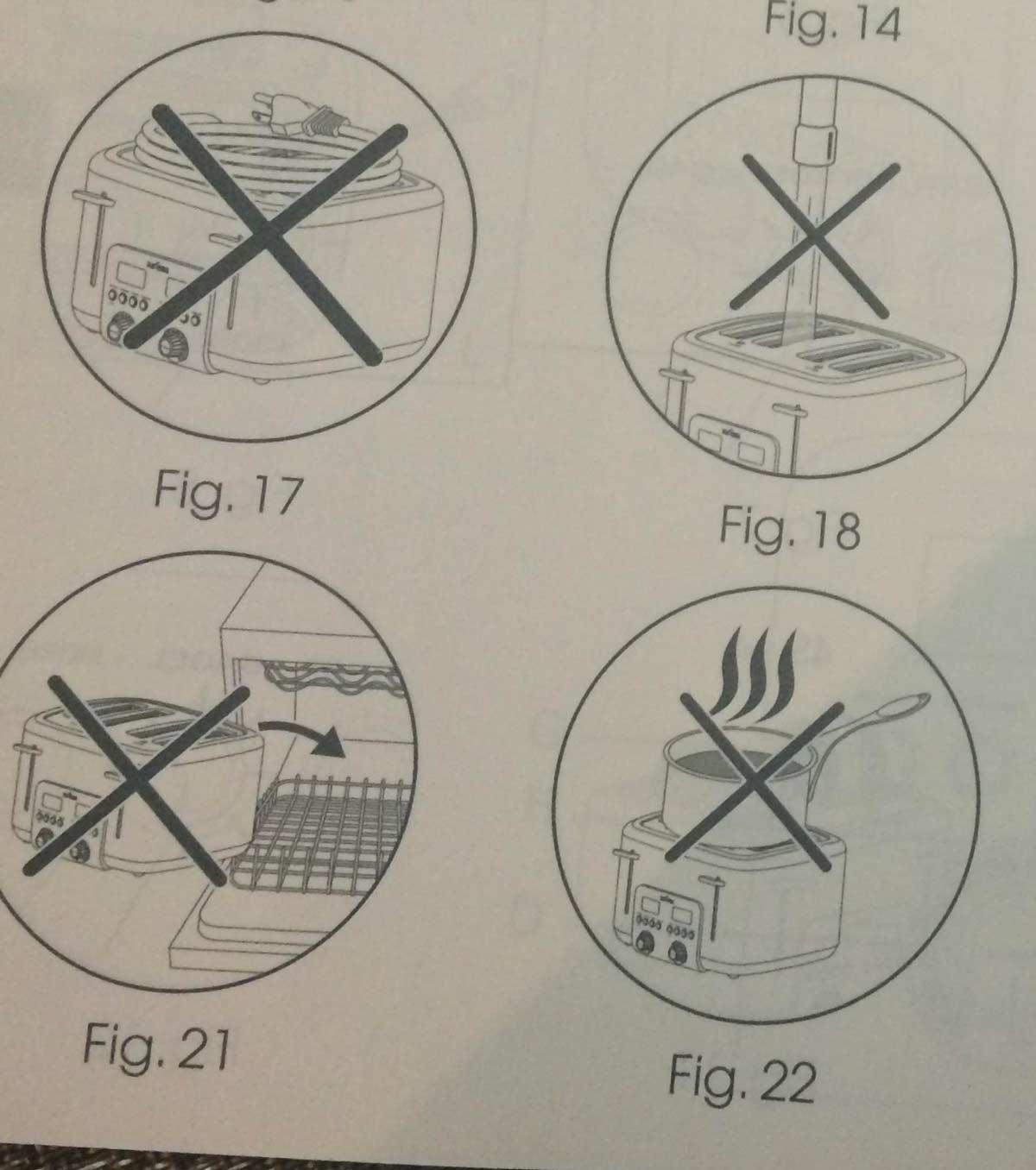 Very helpful instructions from my new toaster