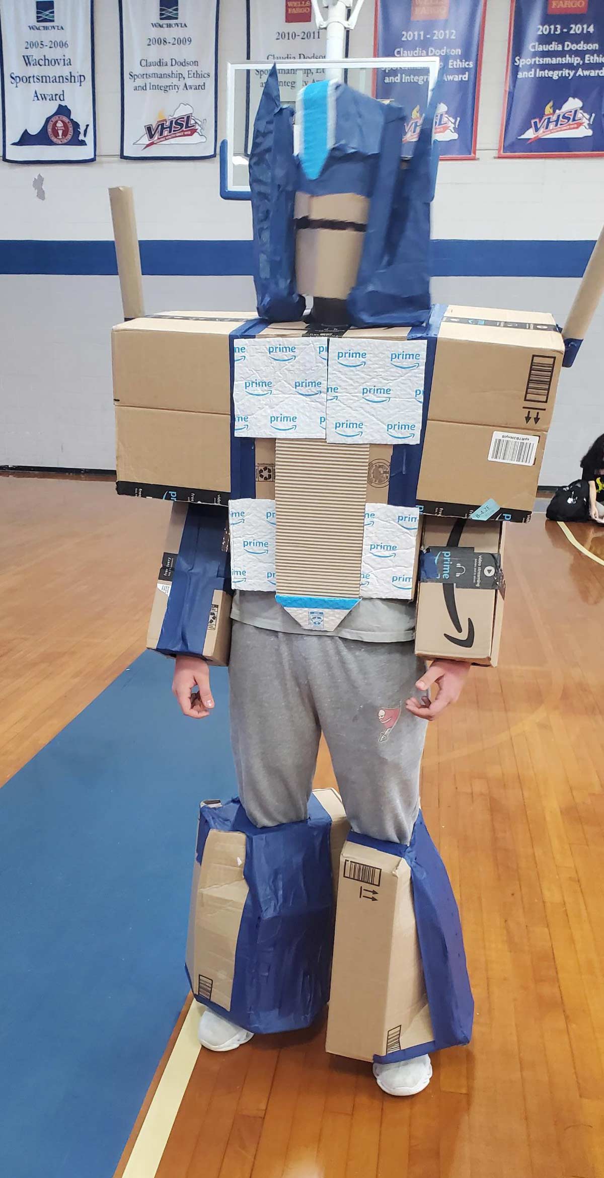 One of the kids dressed up as Amazon Prime