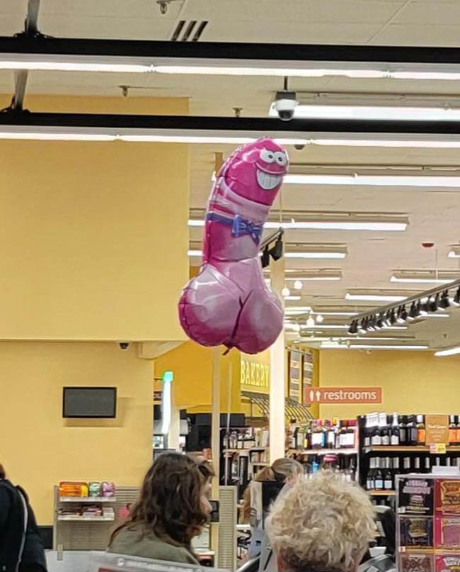 A giant dick was next to me while I was scanning my groceries today