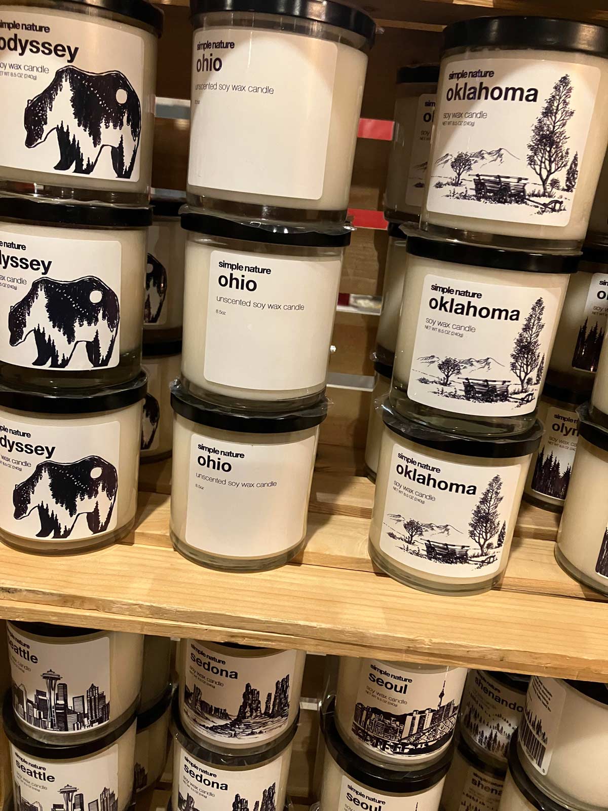 A candle shop at the local farmers market