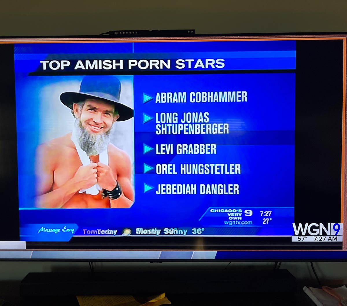 Top Amish Porn Stars on the local news this morning