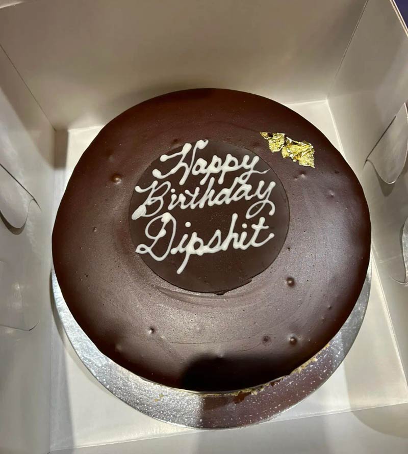 A birthday cake for Dipesh