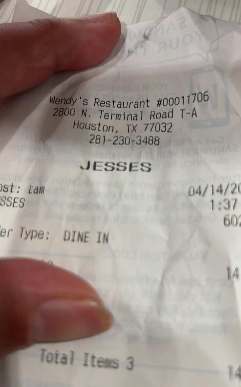 Cashier at Wendy’s refused to believe my name was Jesus and did this