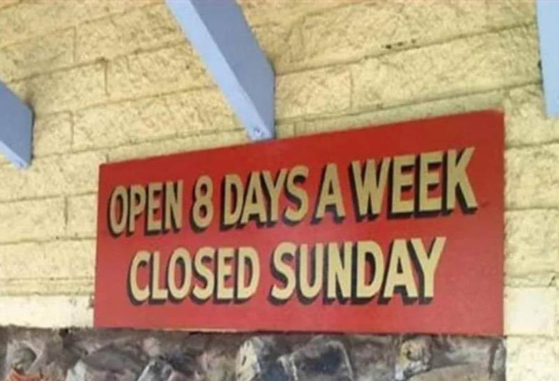 Closed Sunday