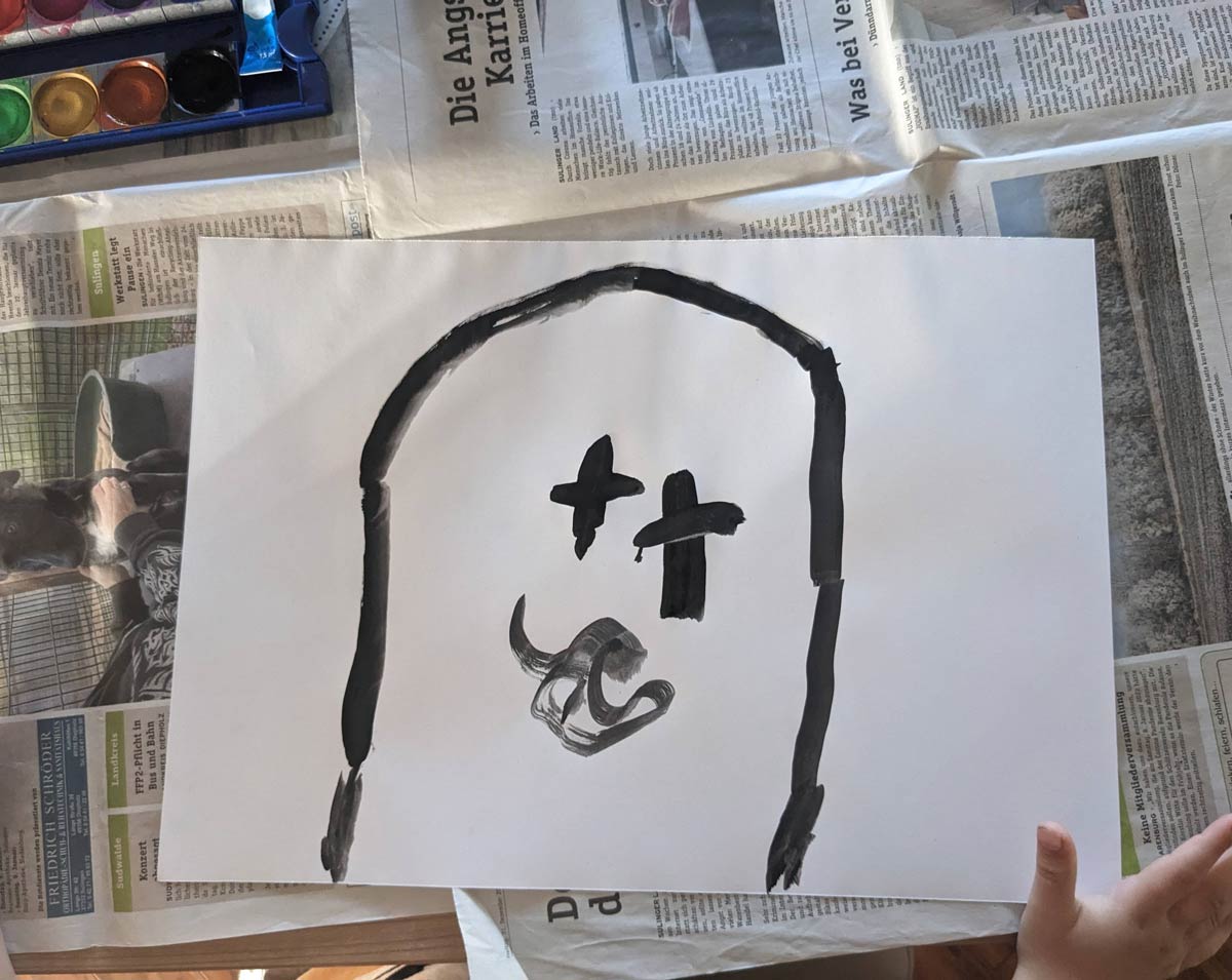 My 4yo son drawing a house for Mother's Day