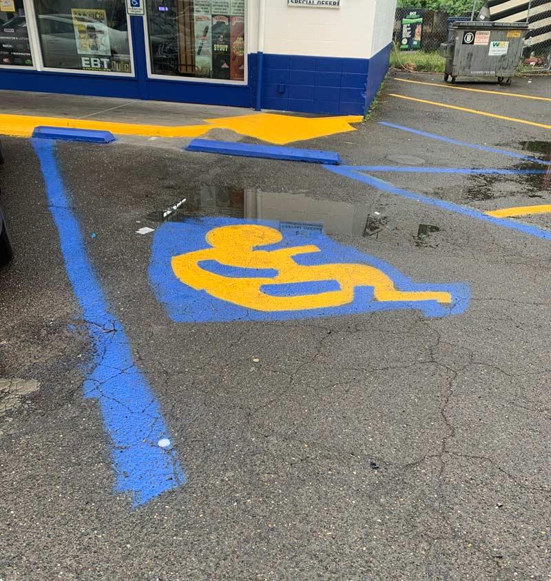 This parking space marker