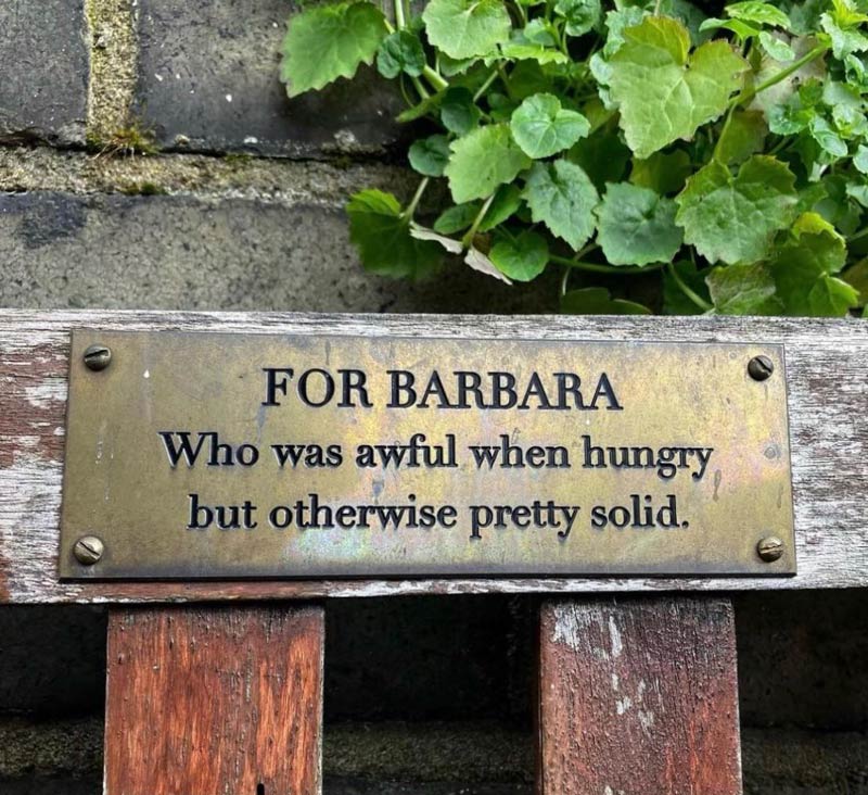 Don’t forget to feed Barbara
