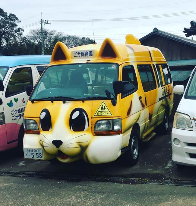 This catbus for transporting Japanese preschoolers