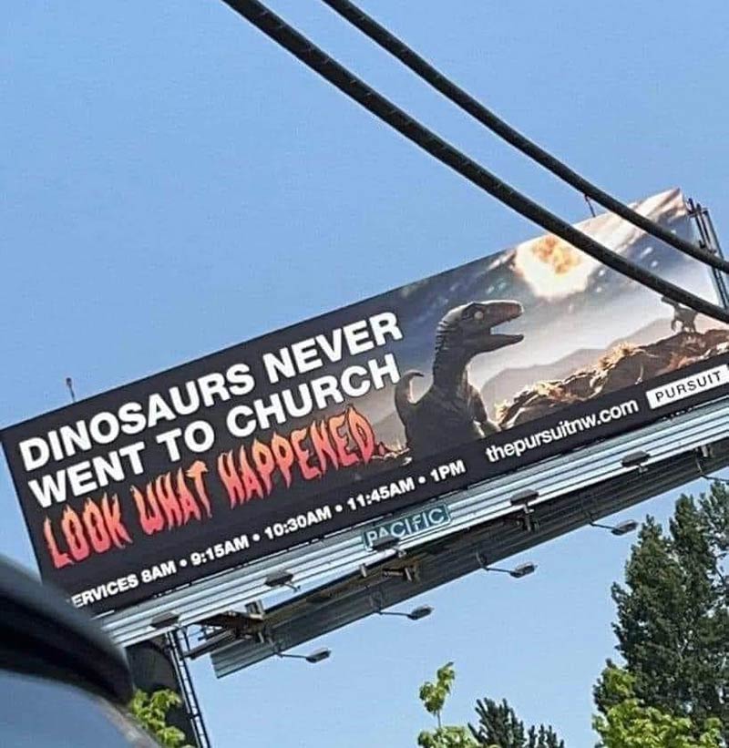 dinosaurs never went to church