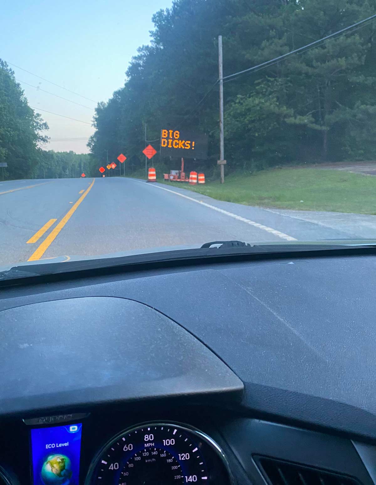 Someone hacked a traffic sign by my house this morning