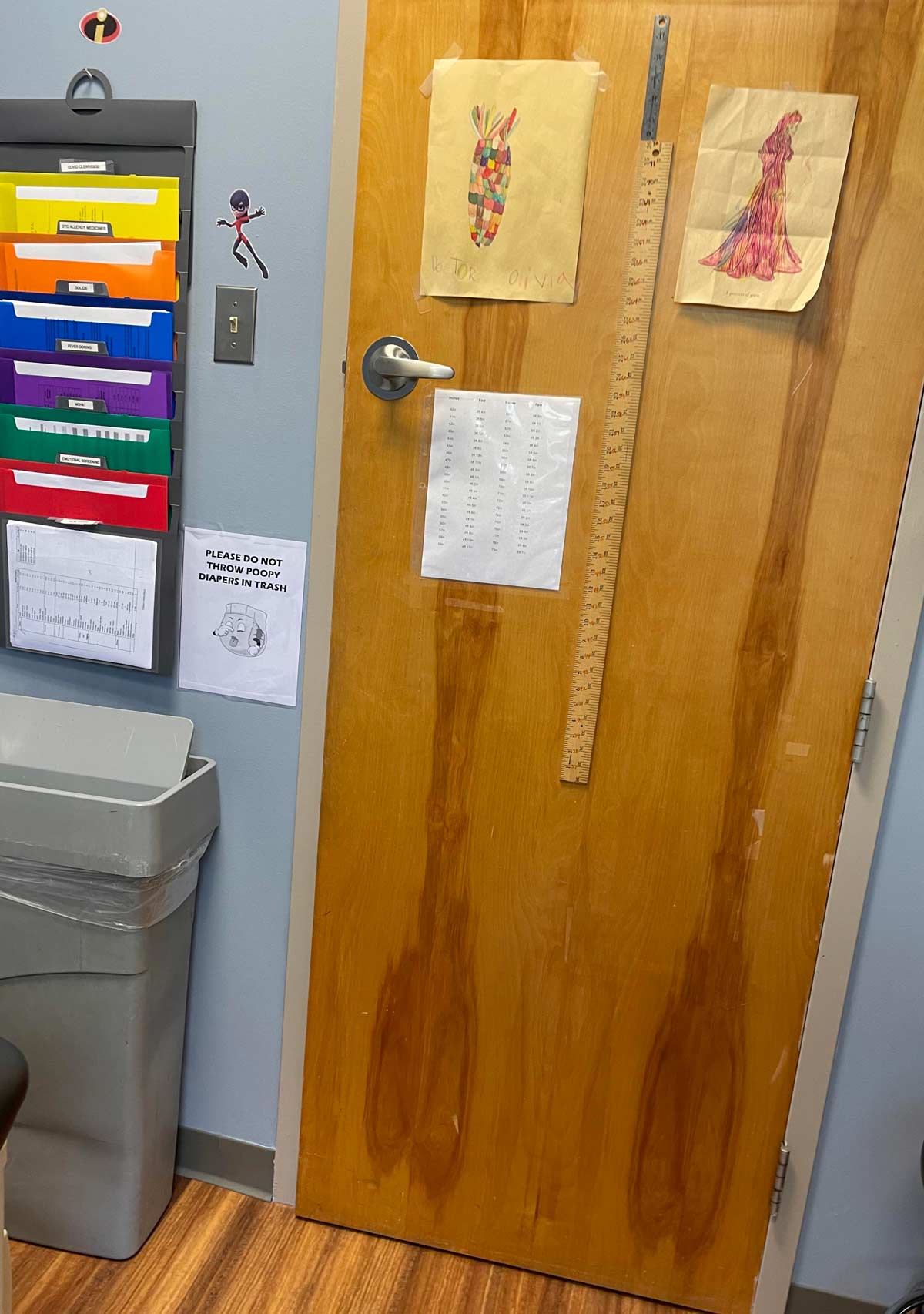 My daughter’s pediatrician has higher door handles so kids can’t run out of the room