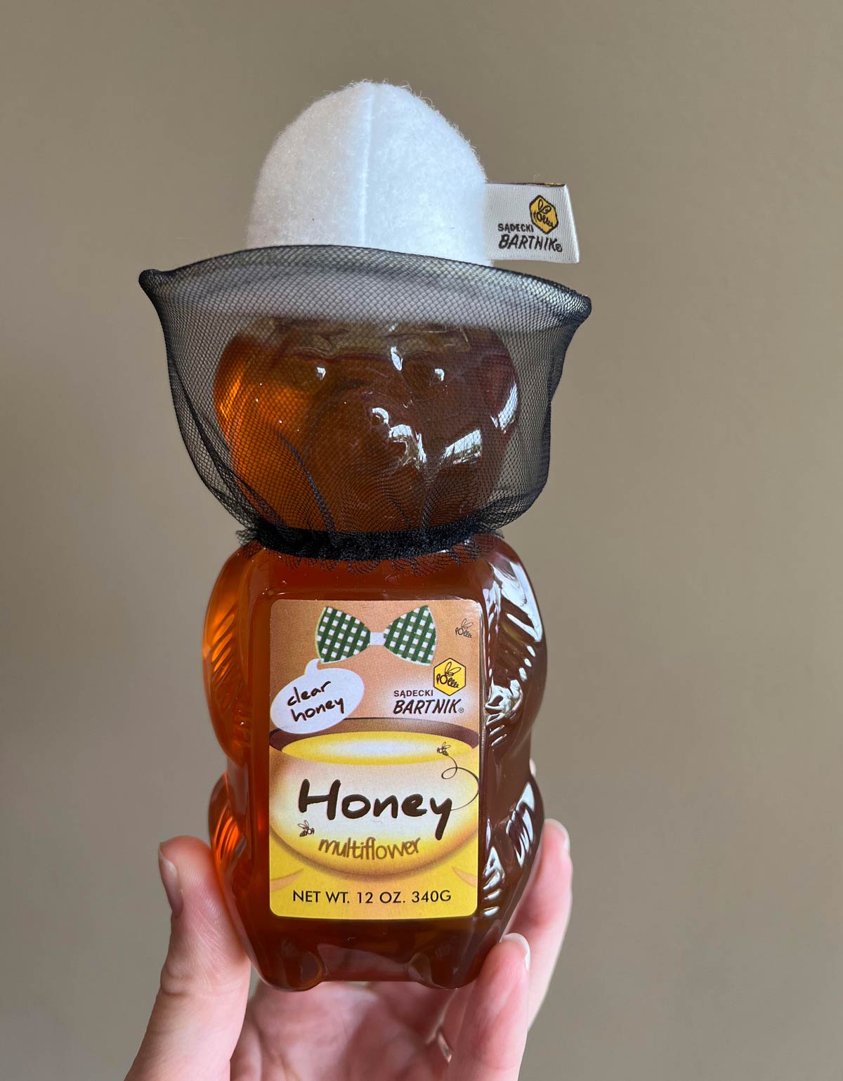 My honey came with a tiny handmade beekeeper's hat