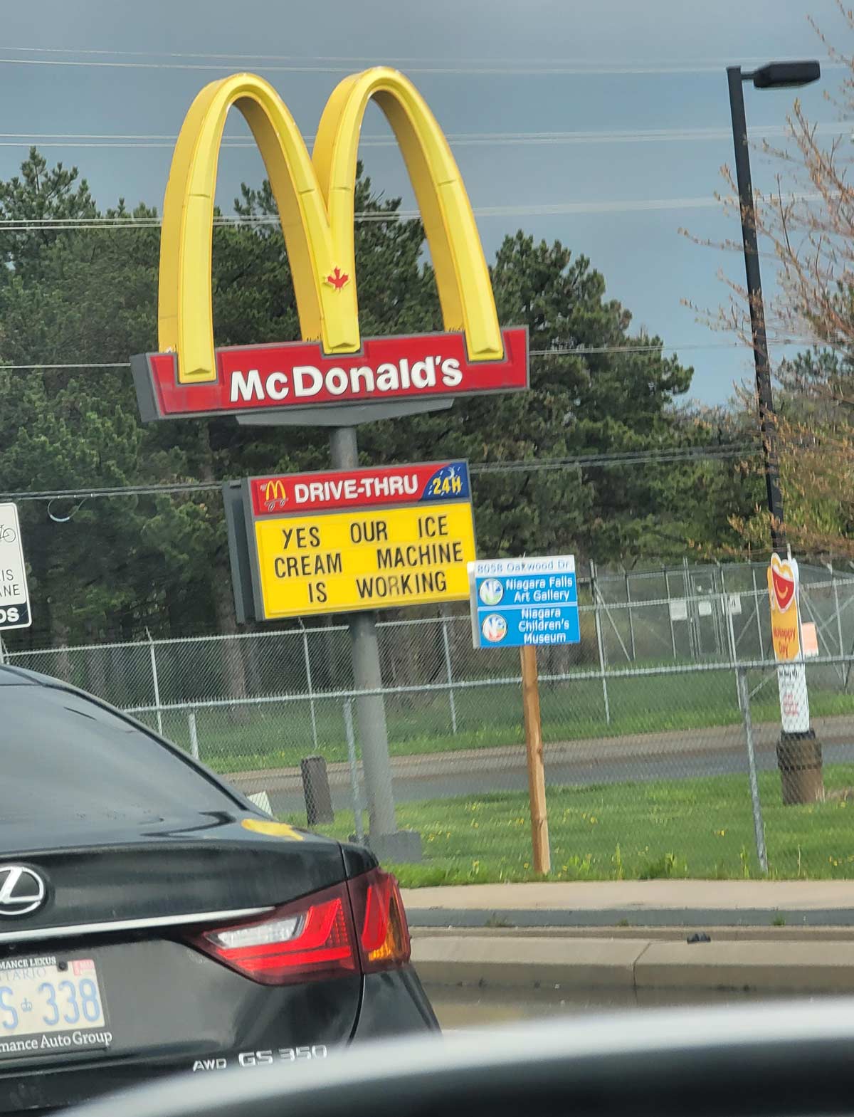 Mcdonald's by my house had this up today
