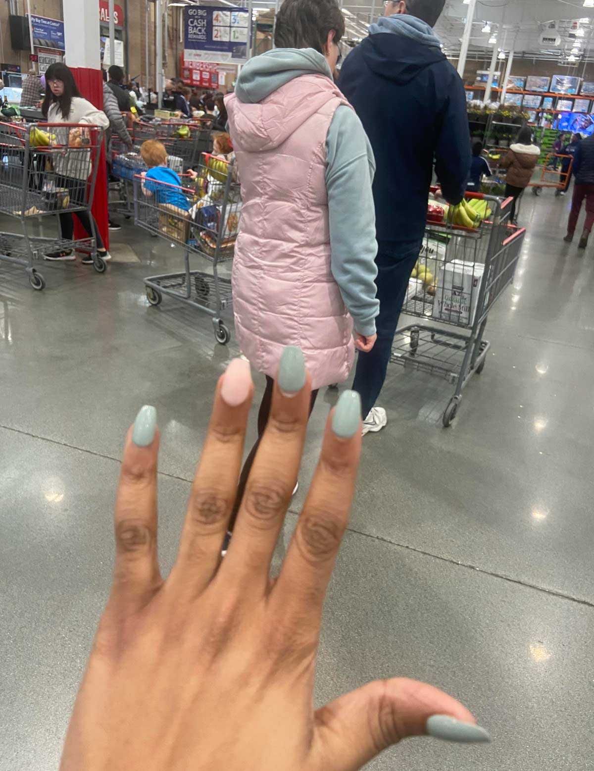 Lady at Costco matched my nails