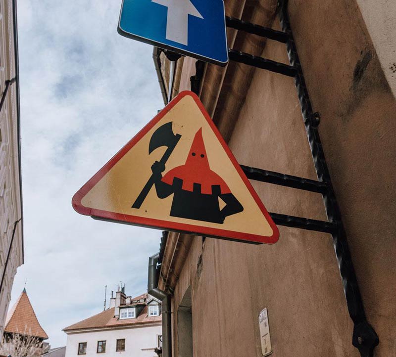 This warning sign in Lublin, Poland