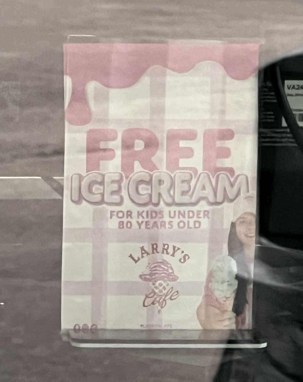 Free ice cream for kids...