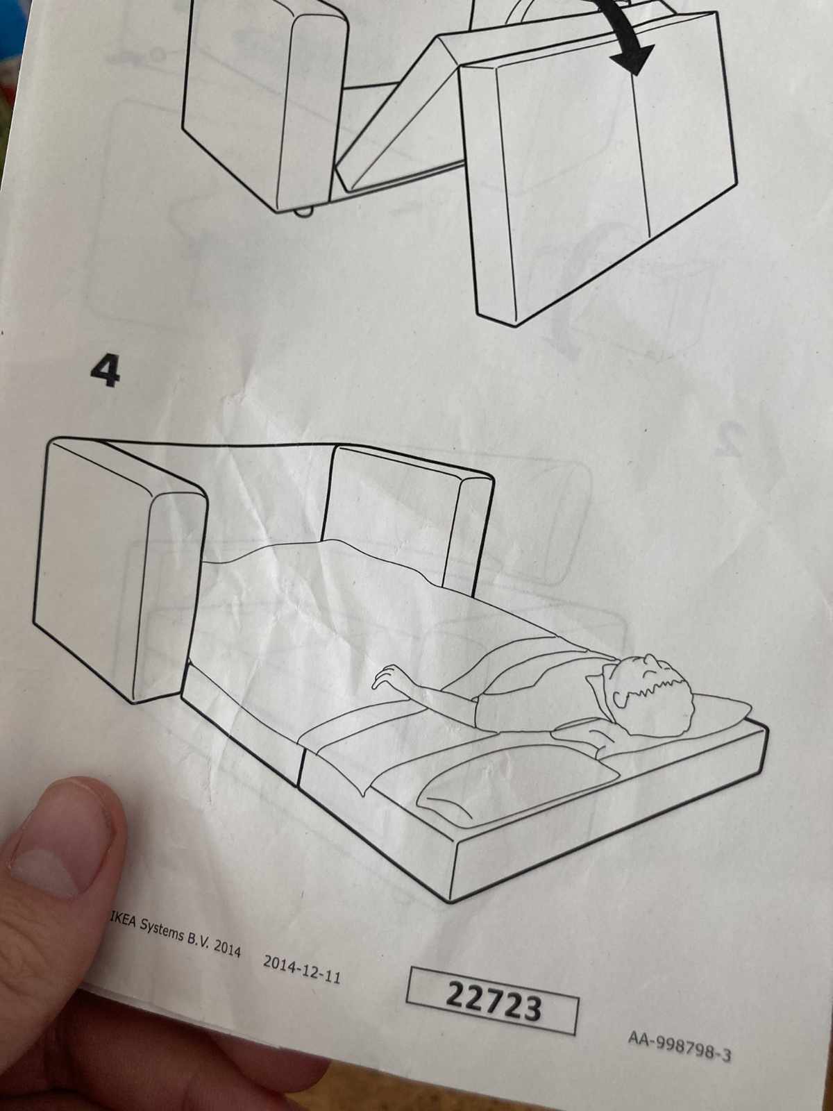 Apparently I've been using IKEA's hide-a-bed wrong...