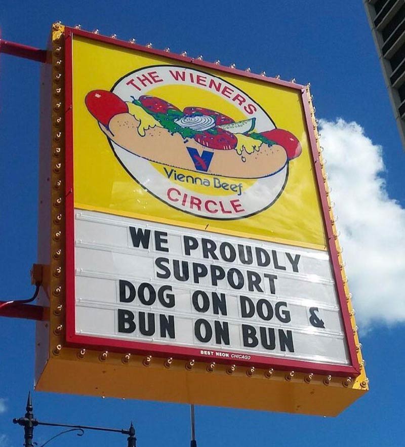 Chicago hotdog restaurant celebrates pride month. Cool Stuff