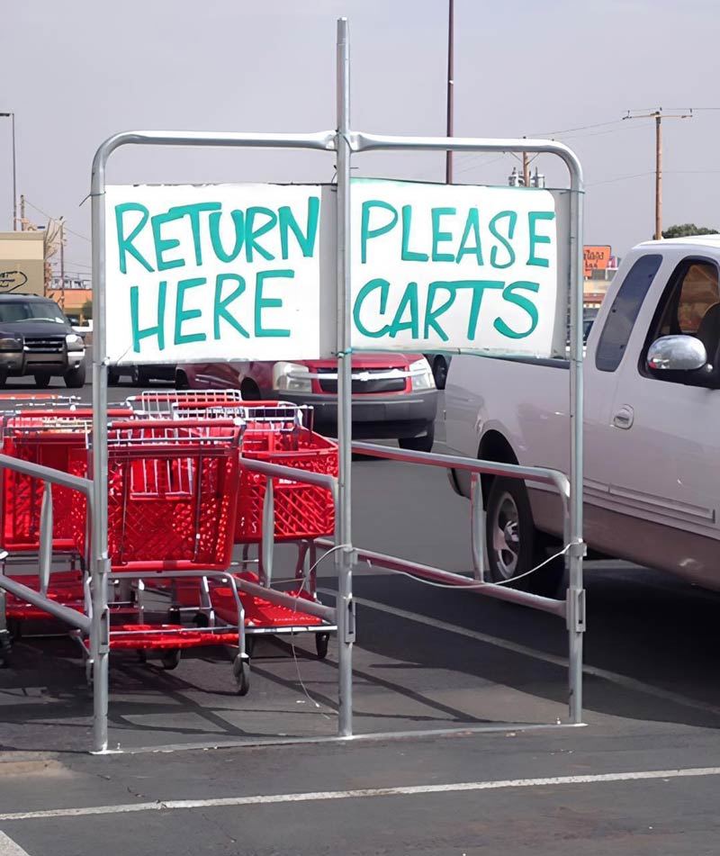 Return please here carts