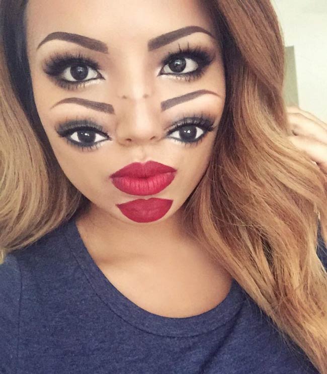This double vision face makeup