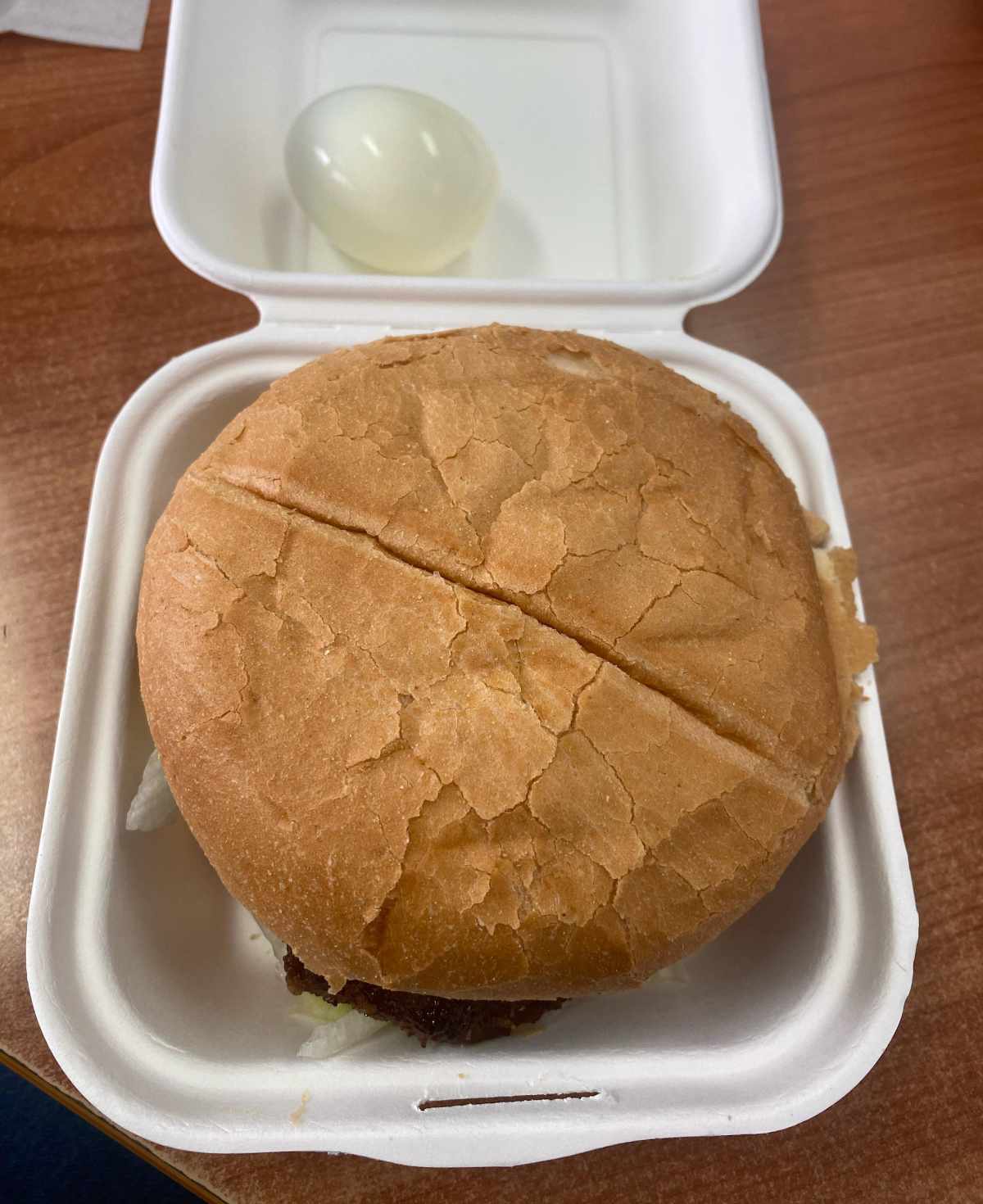 I asked for extra egg on my hamburger...