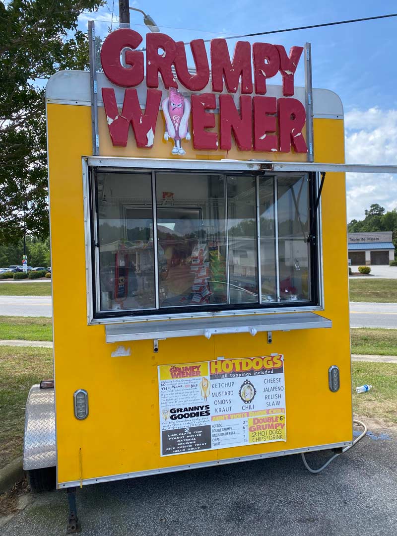 This hot dog stand