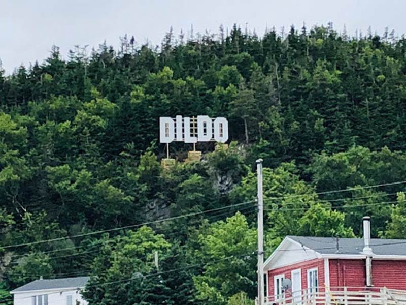 The sign in Dildo, Newfoundland