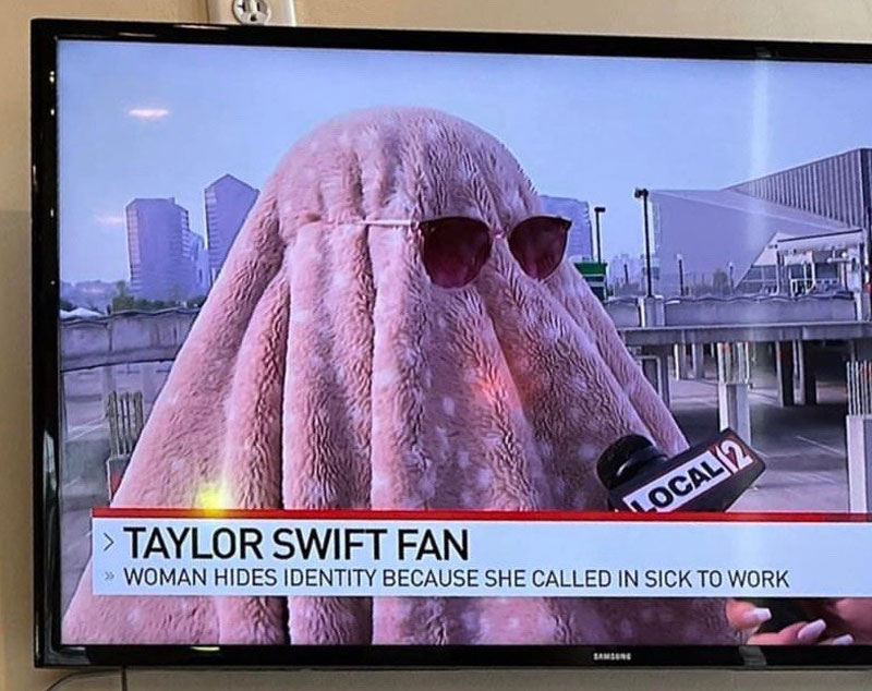 Taylor Swift fan hides identity because she called in sick to work