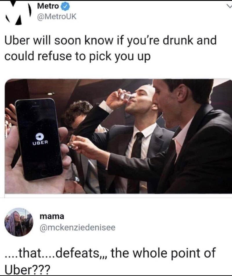 Uber knows if you're drunk