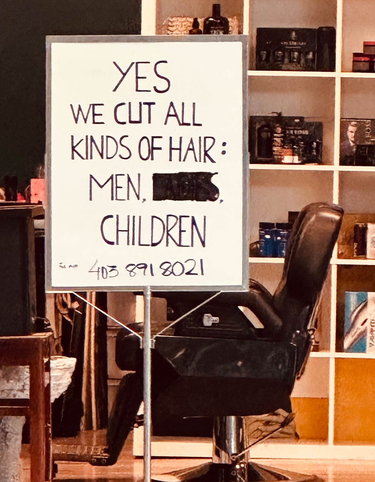 All kinds of hair...As long as you're a man or child