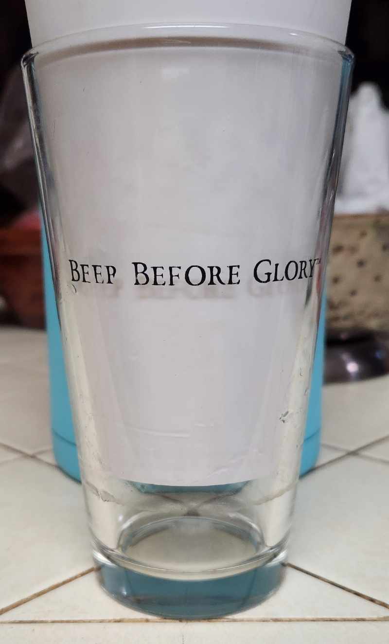 The lettering on my wife's favorite glass is wearing off