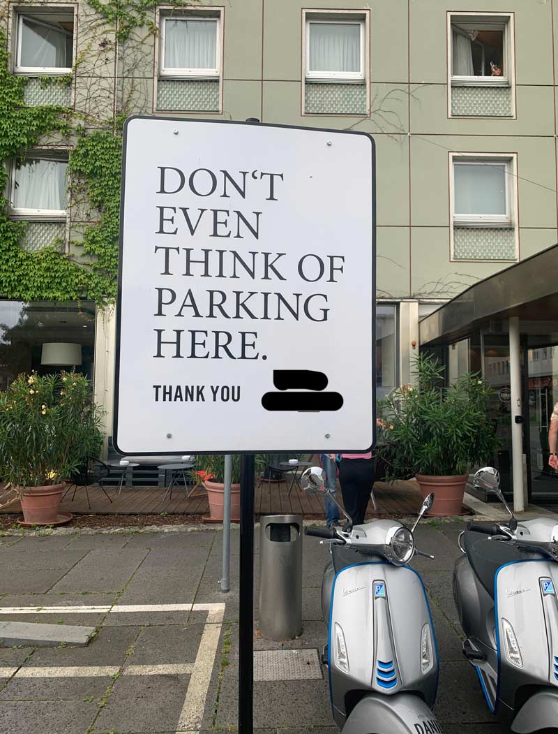 ‘No Parking’ isn’t clear enough for some people