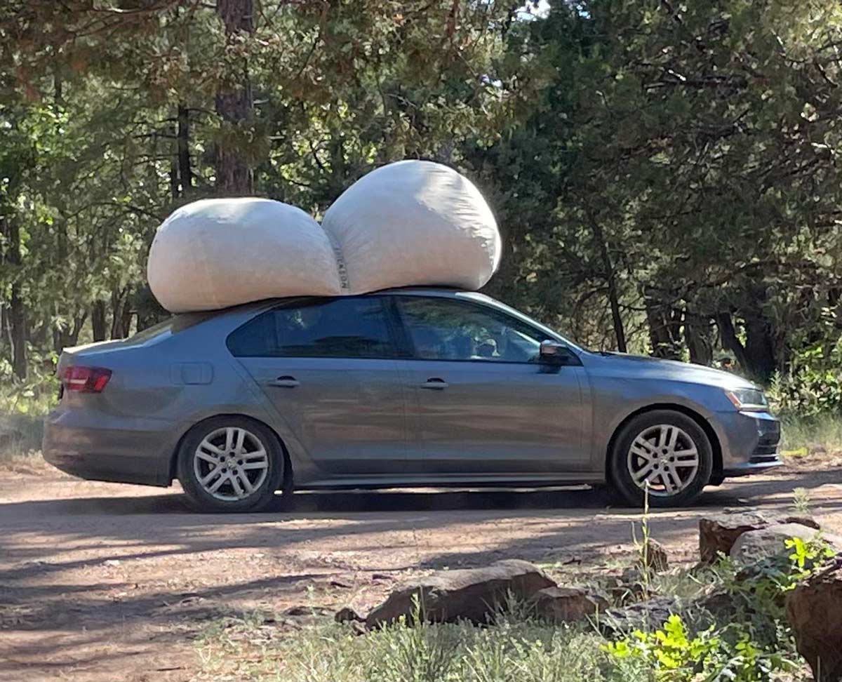 It takes a lot of balls to drive around like this