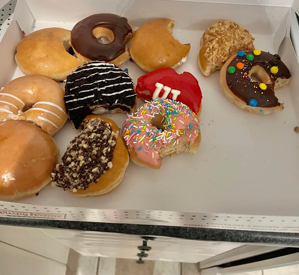My sister “taste tested” our krispy kreme donuts